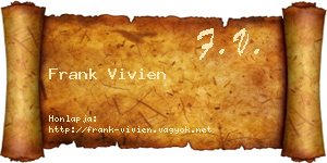 Frank Vivien névjegykártya